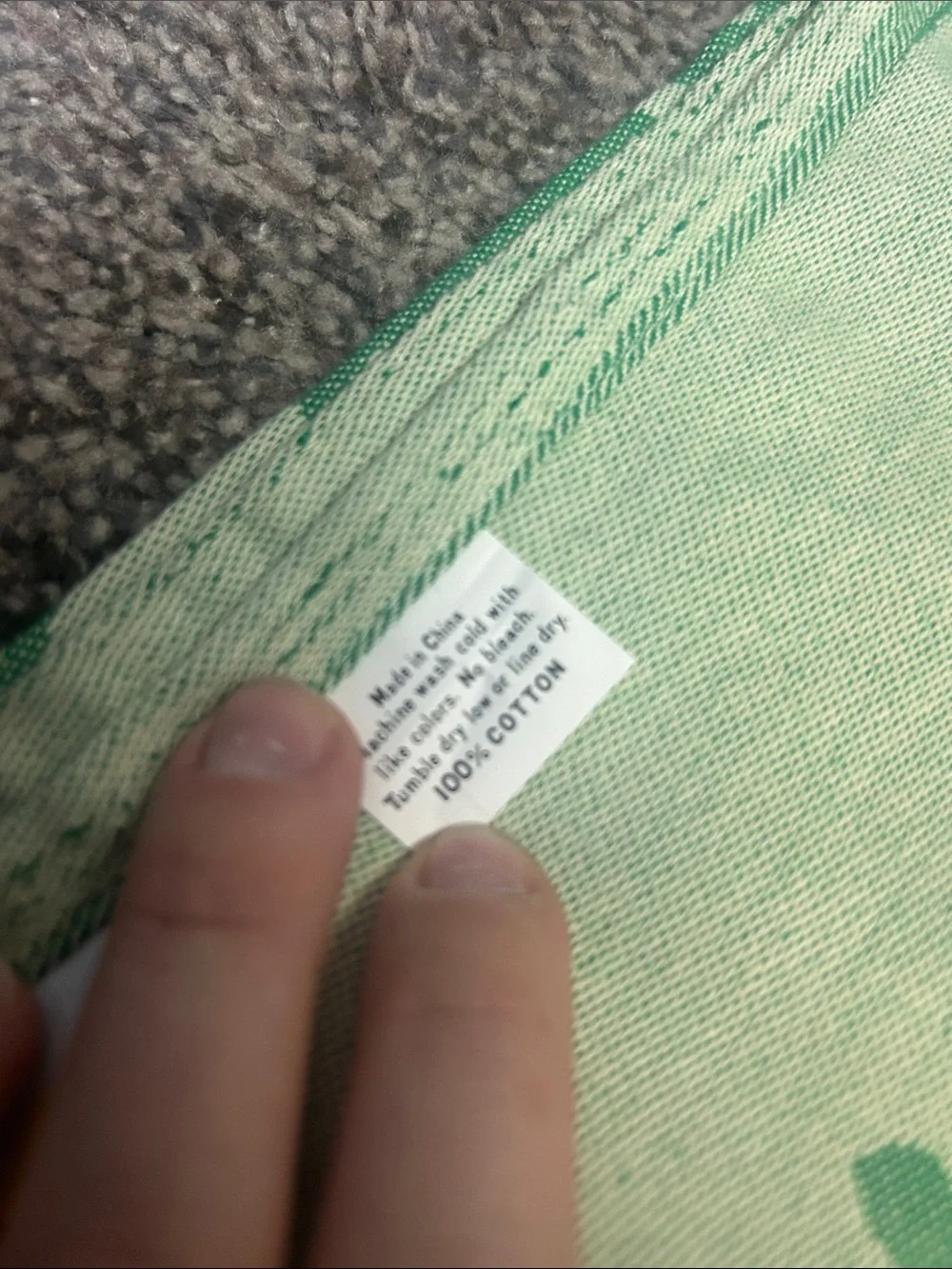 Blue Q Green & Cream 'Inside Sucks' Camping Dish Towel